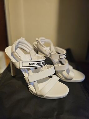 Michael Kors White Strappy High Heel Sandals